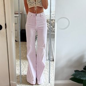 Rolla’s Light Pink East Coast Corduroy Flare Jean Size 24